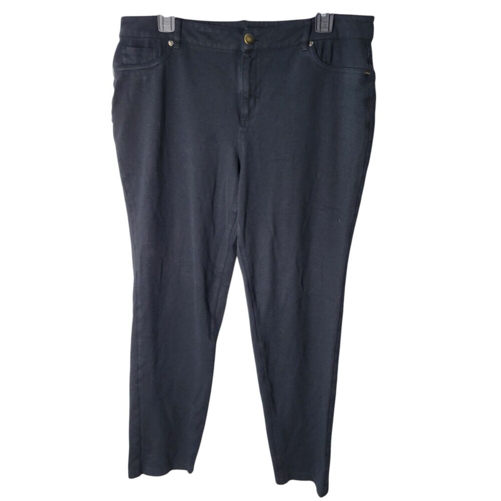 Cest 1946 Womens Size 12 Black Solid Skinny Pants